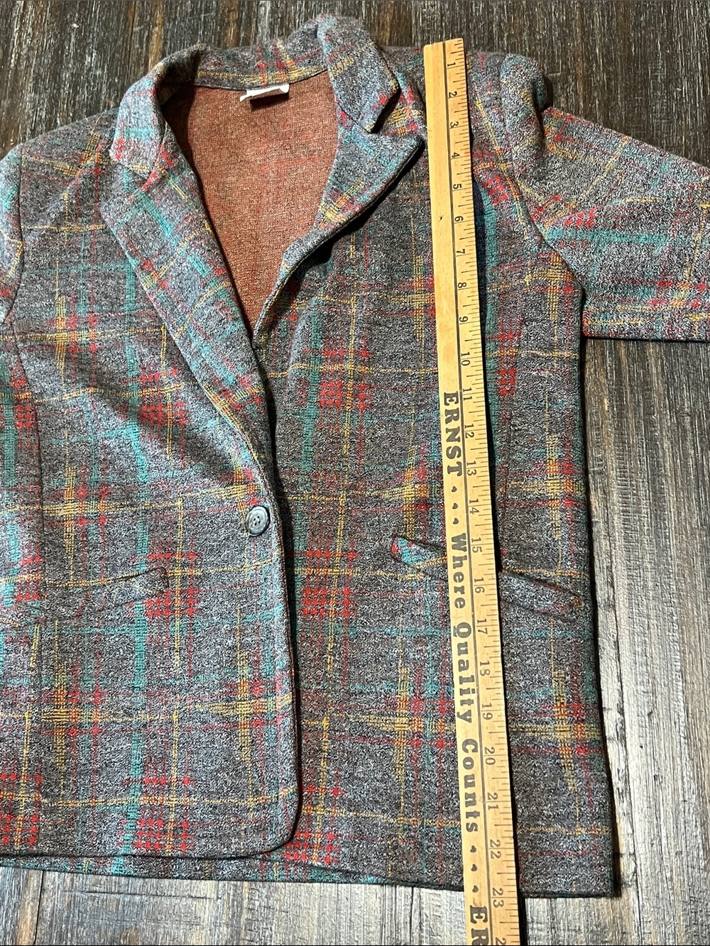 Vintage Graff California Ware Plaid A-Line Skirt Set in Multicolor Tweed - Picture 5 of 11